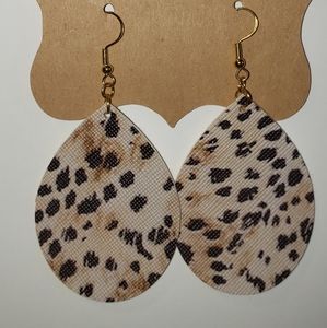 Faux leather earrings